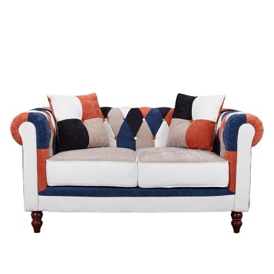 furmod Sofa Chesterfield Patchwork 2 Plazas