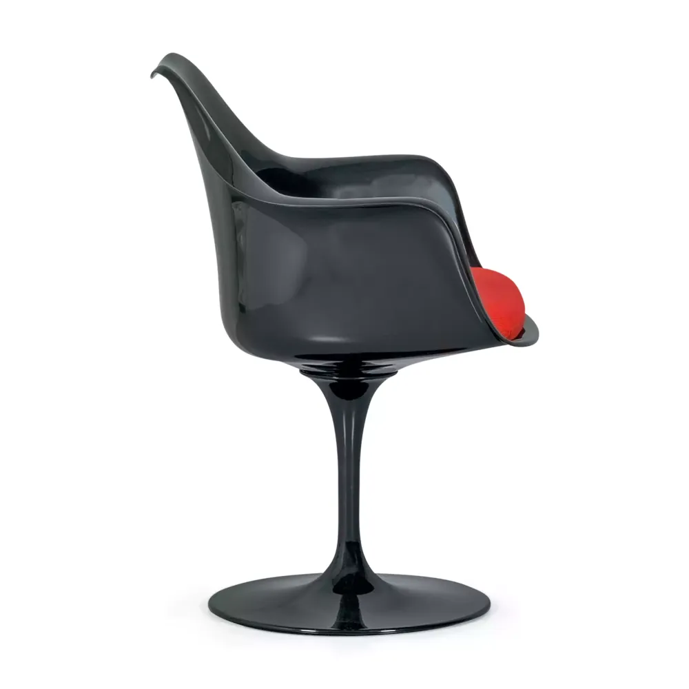 Replica sedia Tulip Arms laccato nero - Sedie Disegno - Mobilie Design