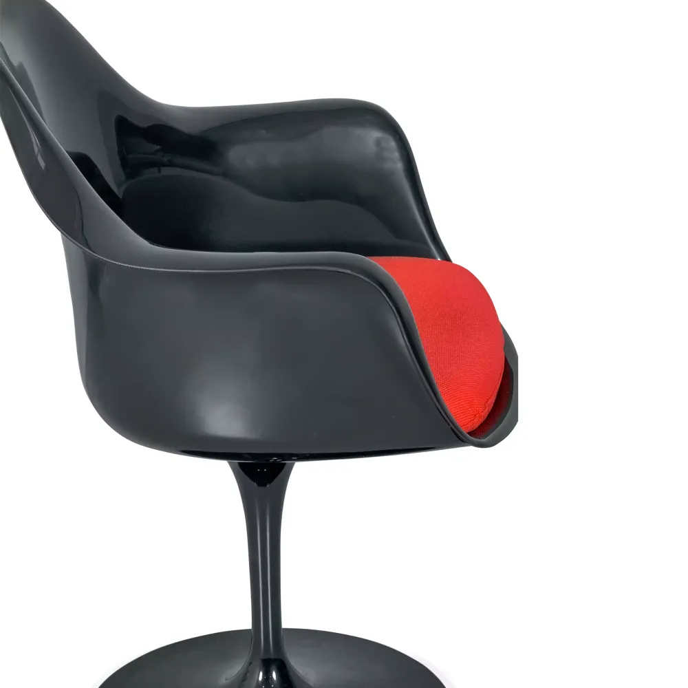 Replica sedia Tulip Arms laccato nero - Sedie Disegno - Mobilie Design