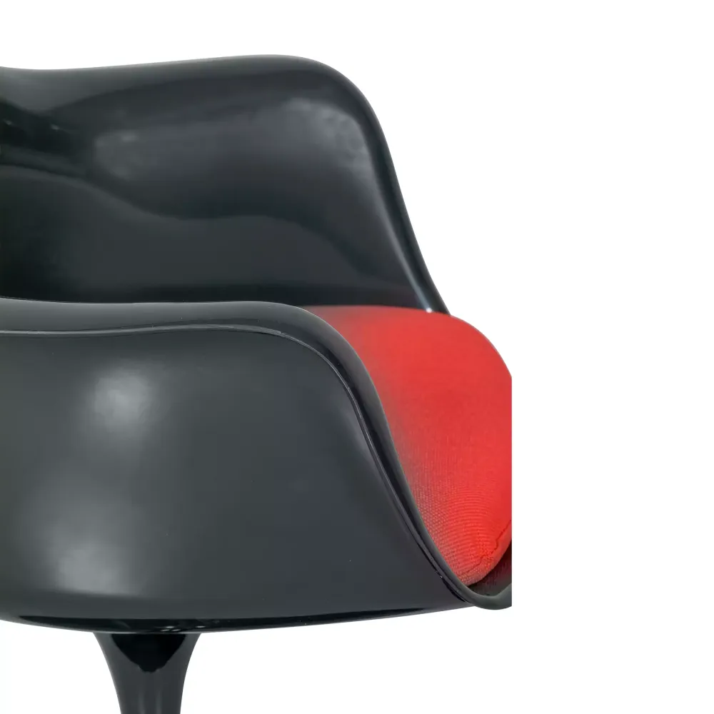 Replica sedia Tulip Arms laccato nero - Sedie Disegno - Mobilie Design