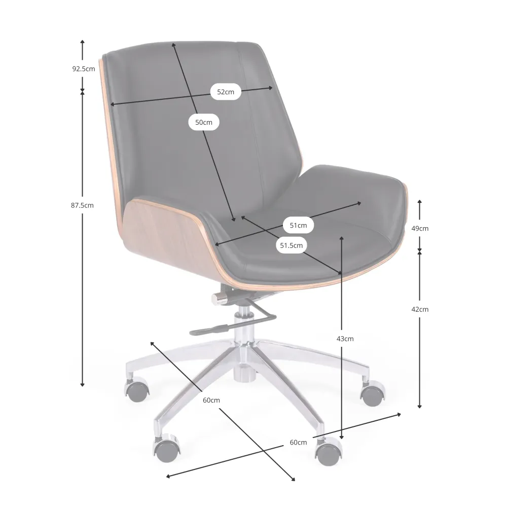 Sedia da ufficio Nordic - Sedie da ufficio in pelle - Mobilie design