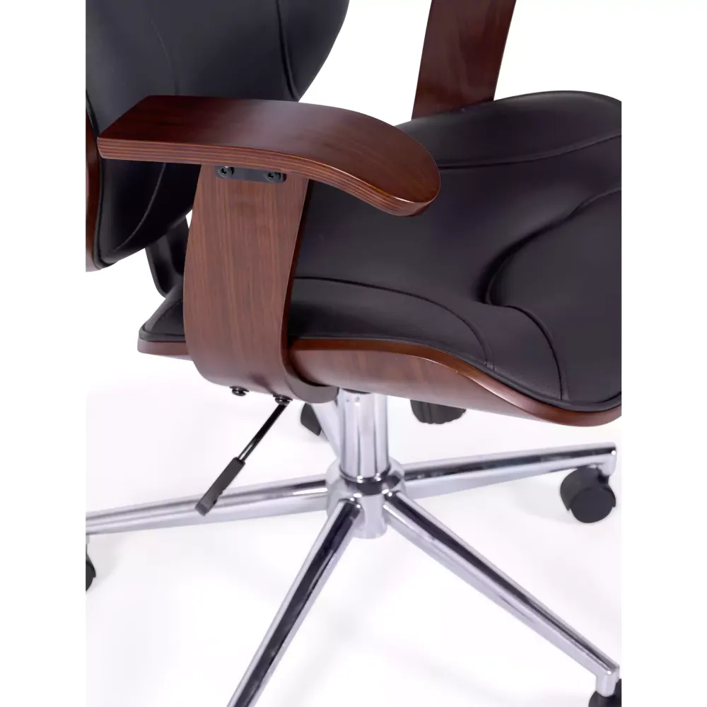 Sedia da ufficio Cambridge in legno-Sedie in similpelle-Mobilie design