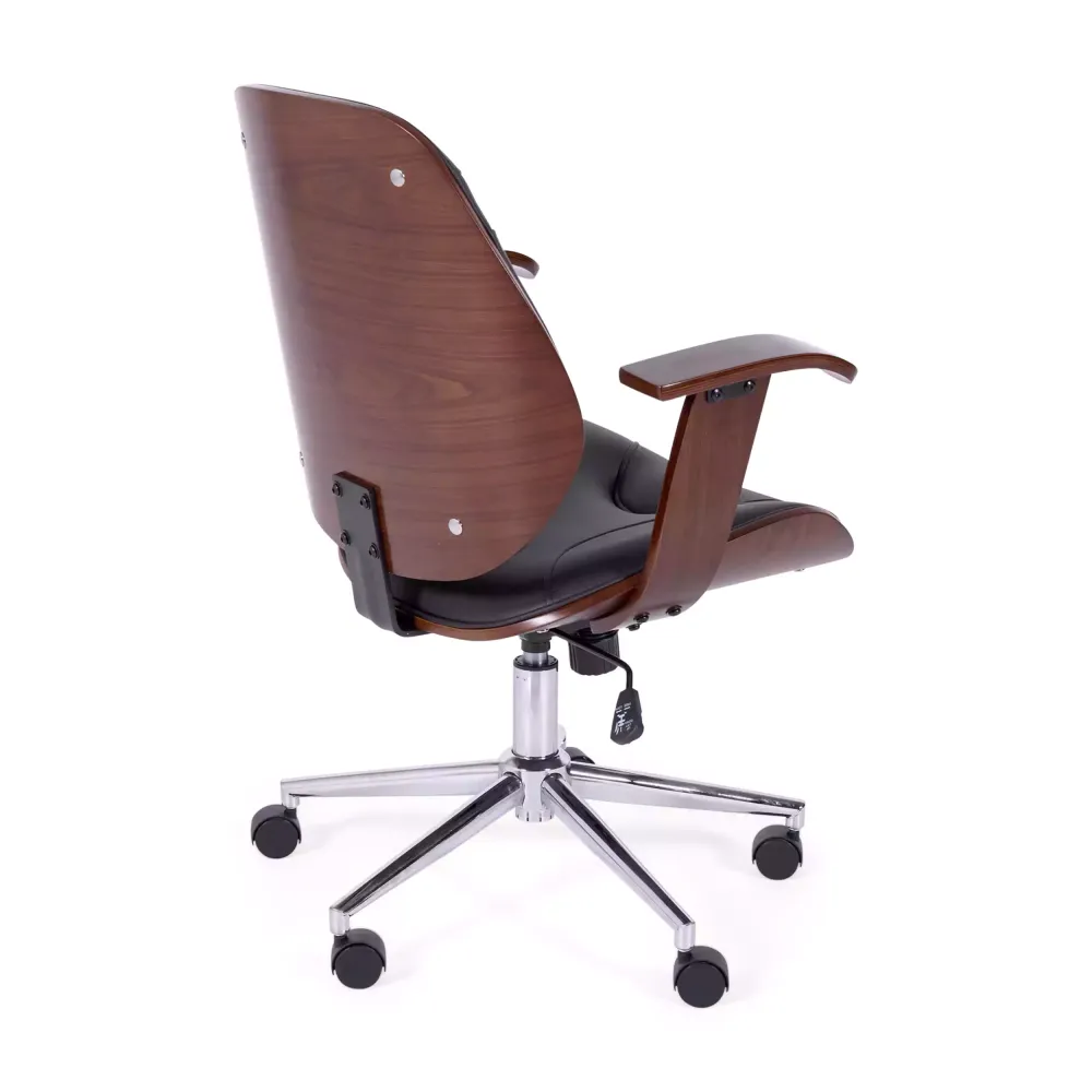 Sedia da ufficio Cambridge in legno-Sedie in similpelle-Mobilie design