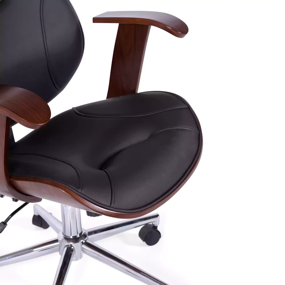 Sedia da ufficio Cambridge in legno-Sedie in similpelle-Mobilie design
