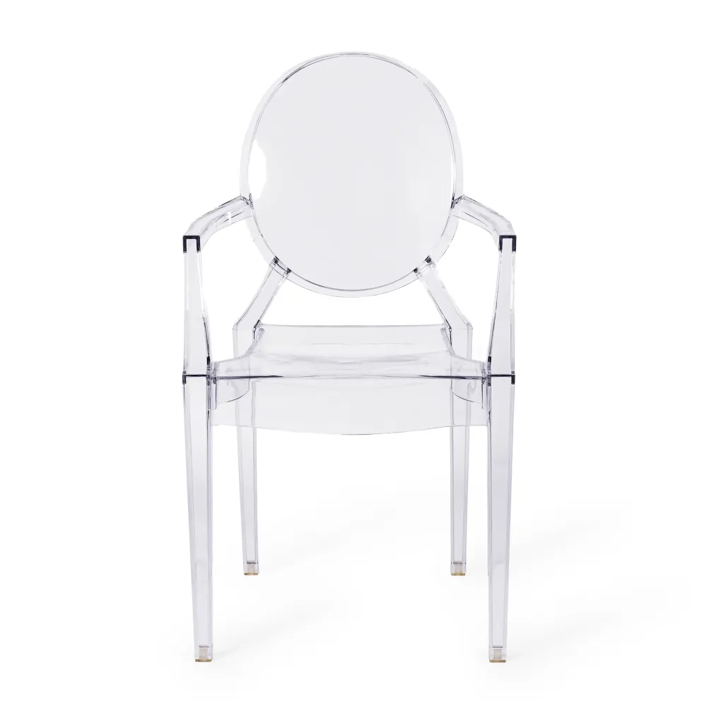 Replica della sedia Louis Ghost di Phillipe Starck