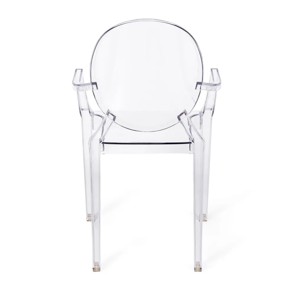 Replica della sedia Louis Ghost di Phillipe Starck