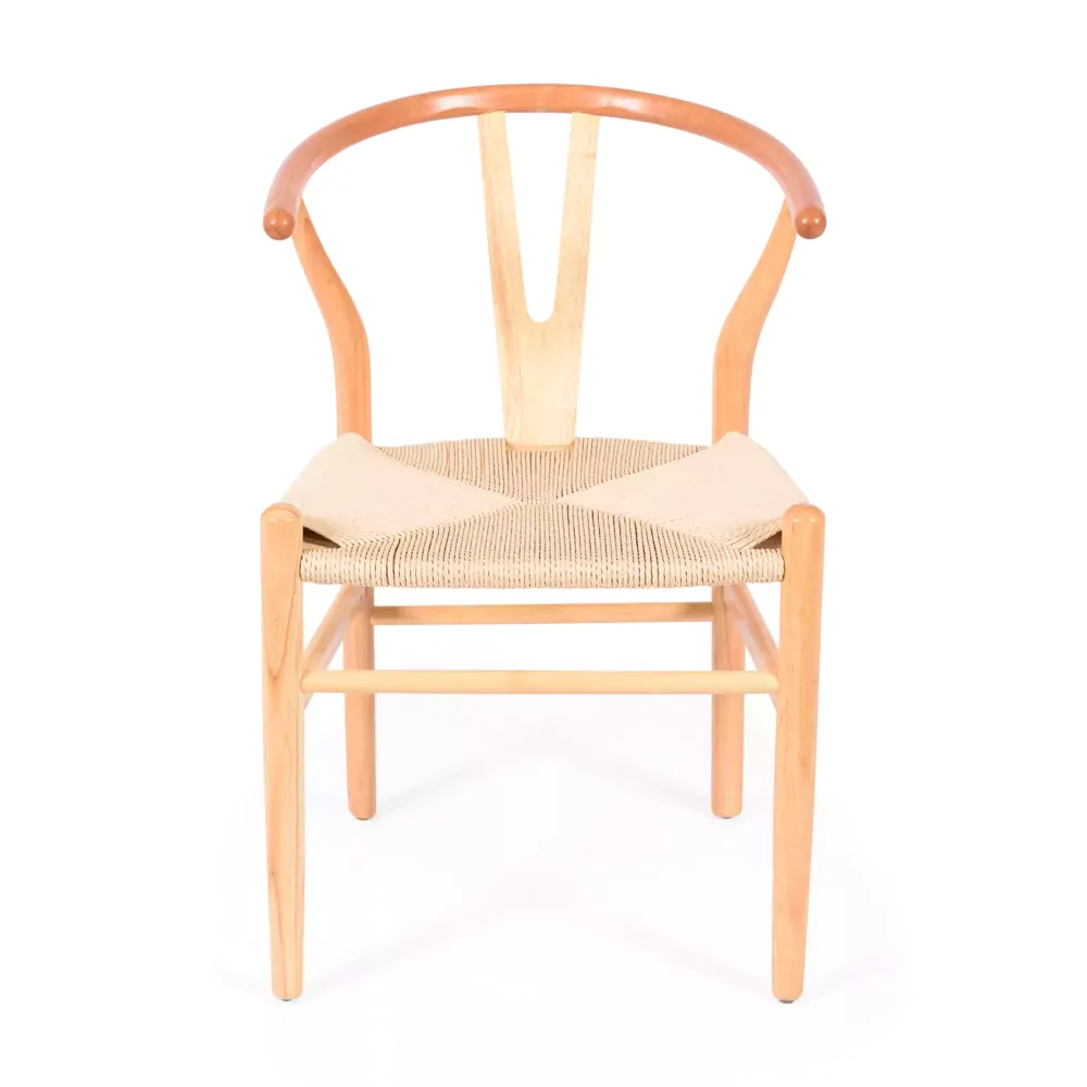Replica a basso costo della sedia Wishbone CH24 di Hans J. Wegner in legno di faggio