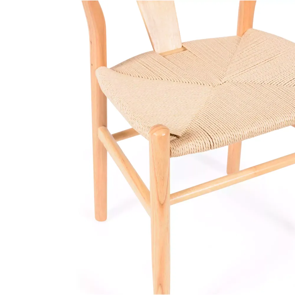 Replica a basso costo della sedia Wishbone CH24 di Hans J. Wegner in legno di faggio