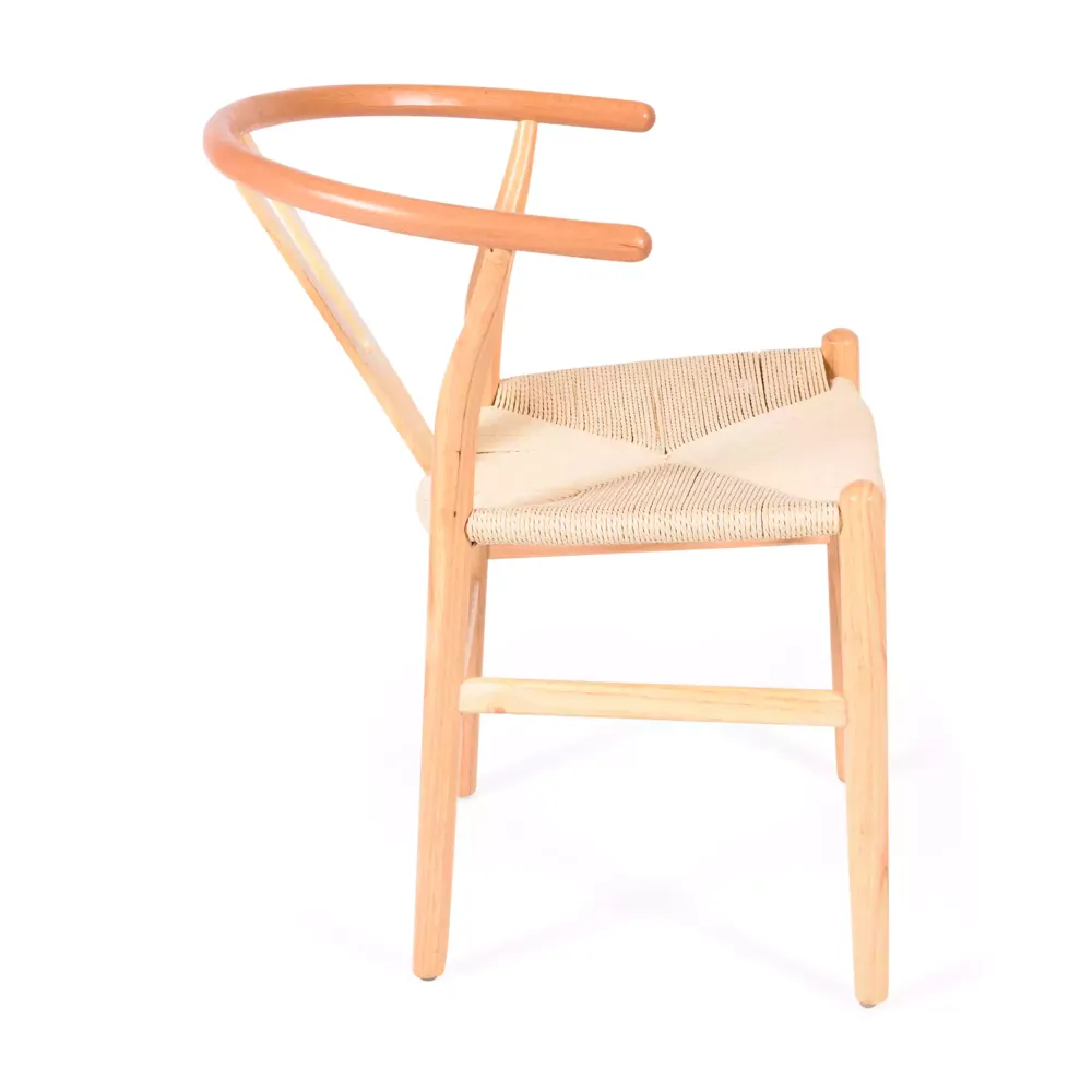 Replica a basso costo della sedia Wishbone CH24 di Hans J. Wegner in legno di faggio