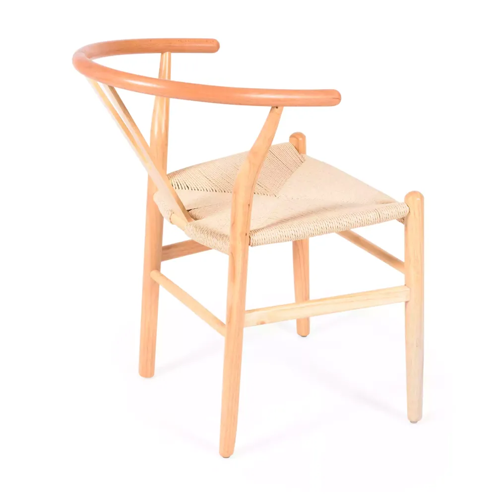 Replica a basso costo della sedia Wishbone CH24 di Hans J. Wegner in legno di faggio