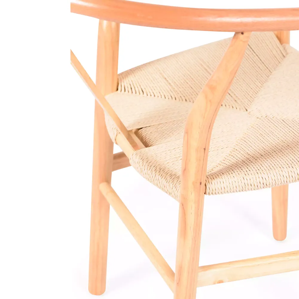 Replica a basso costo della sedia Wishbone CH24 di Hans J. Wegner in legno di faggio