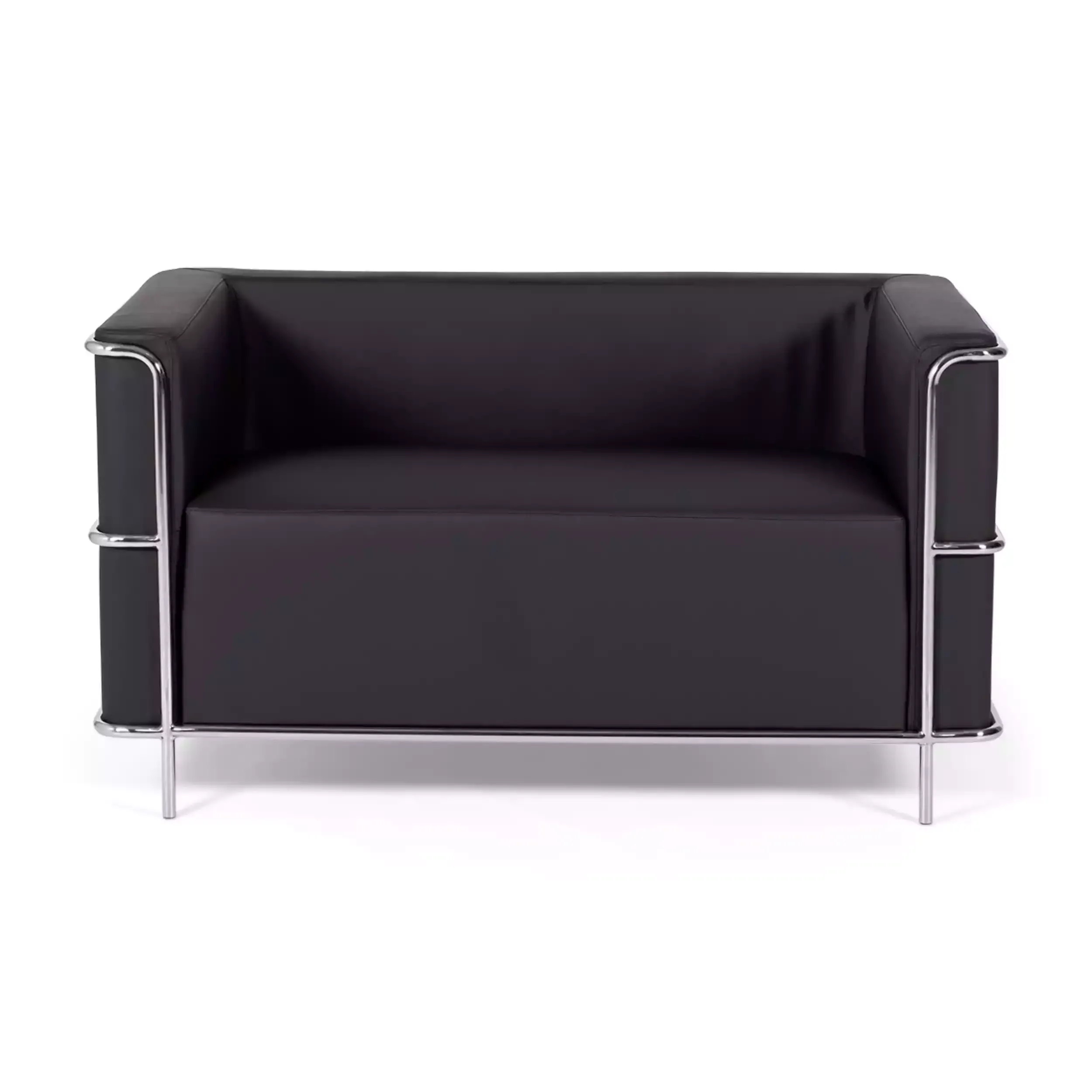 Divano Torino a 2 posti in ecopelle e acciaio cromato 🛋️ - Mobilie Design