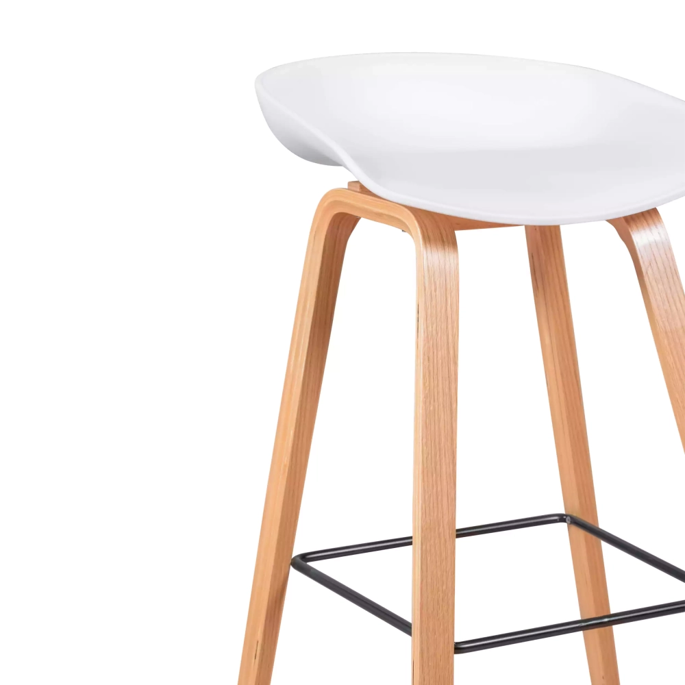 Sgabello nordico da 75 cm in legno di faggio - Mobile Design