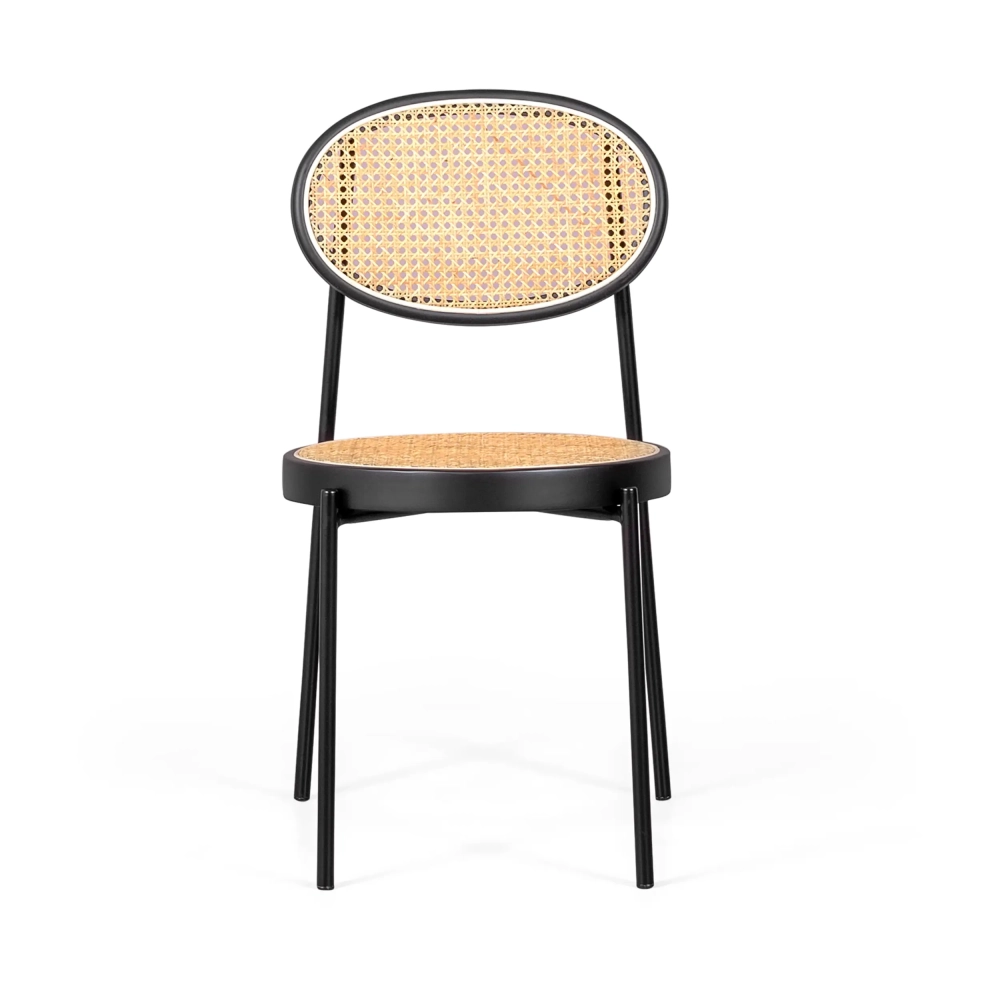 Sedia retrò Preston in rattan naturale - Design e calore - Mobilie Design
