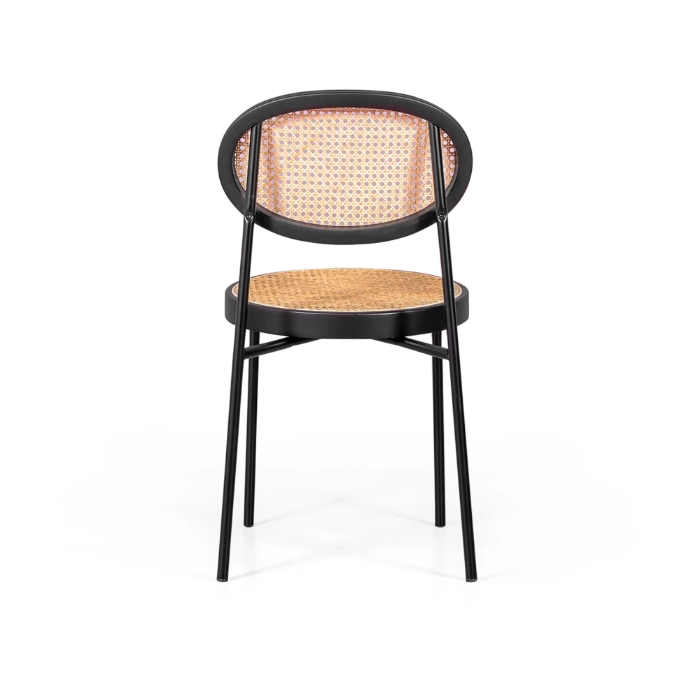 Sedia retrò Preston in rattan naturale - Design e calore - Mobilie Design