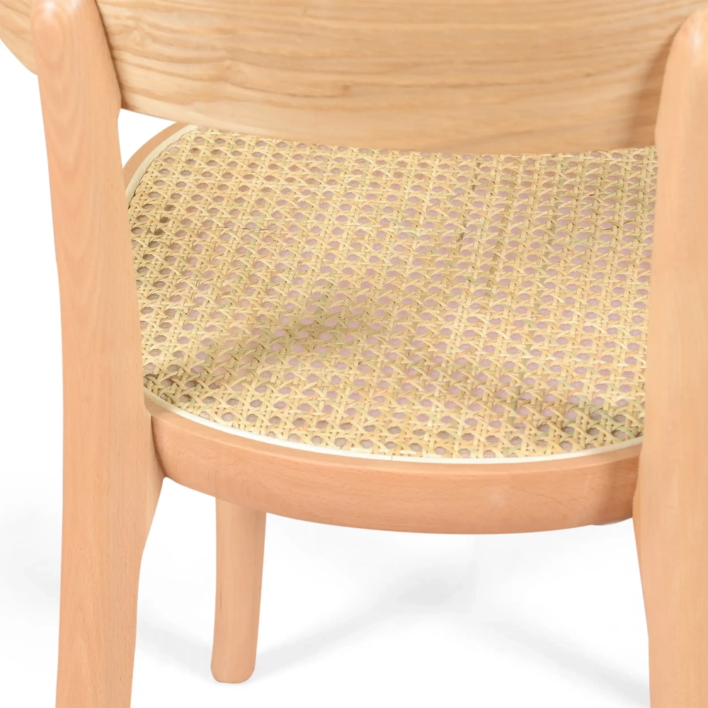 Sedia Tours in frassino e rattan - stile Scandinavo e naturale - Mobilie Design