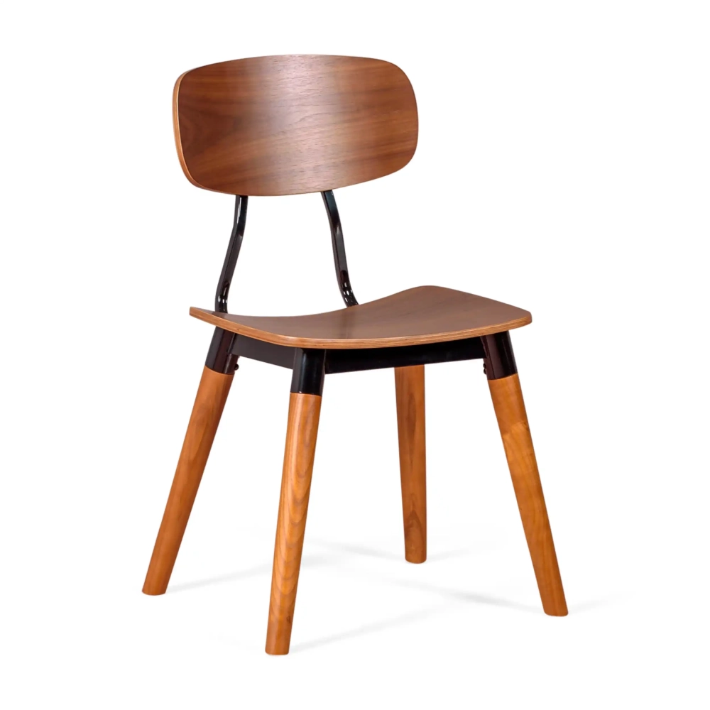 Sedia Copine in legno di noce | Design industriale retrò - Mobilie Design
