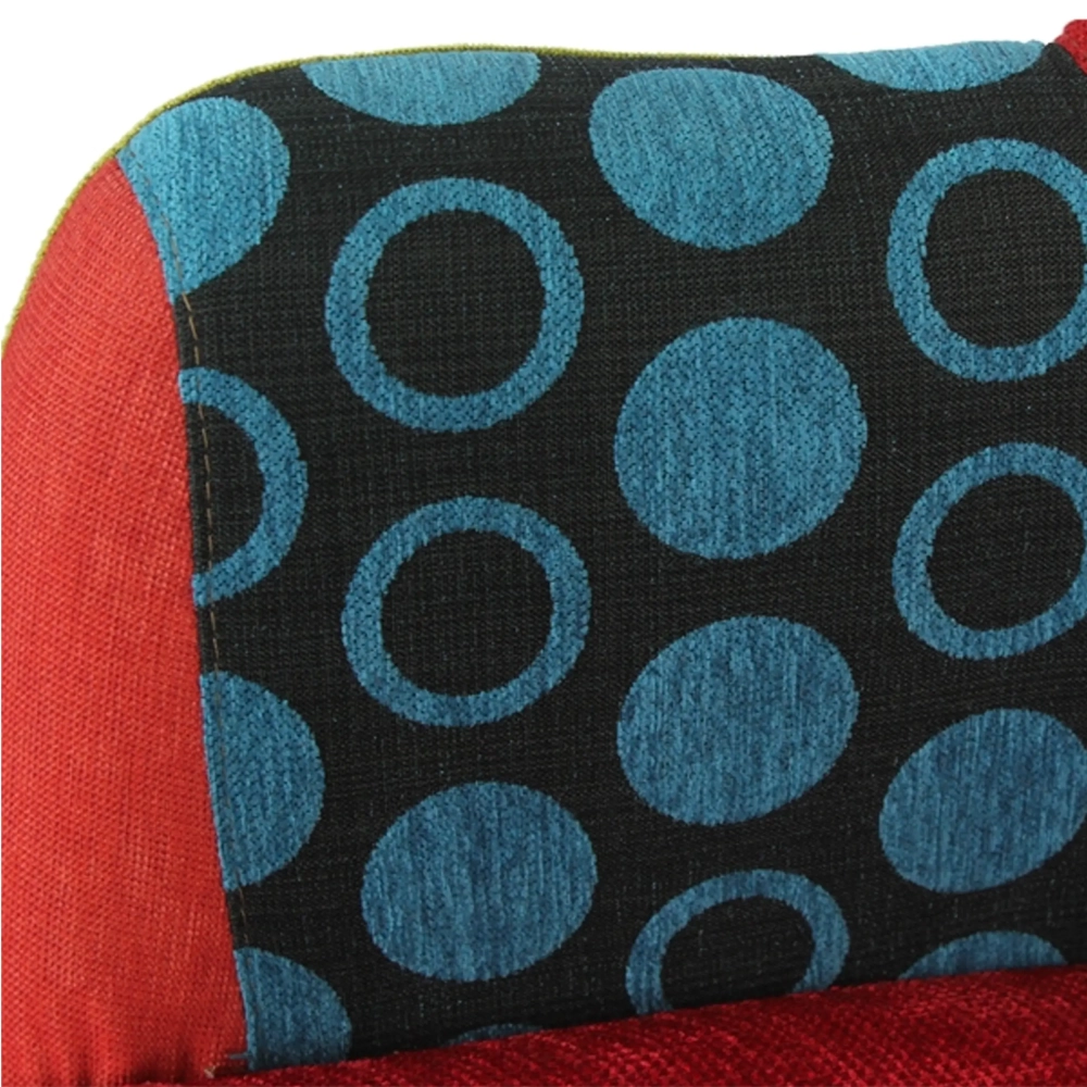 Poltrona Capitone Patchwork | Elegante, imbottita multicolore dal design wingback