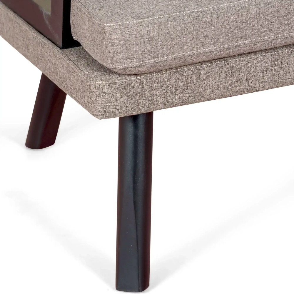 Poltrona Leeds in rattan naturale con cuscino in cotone: stile vintage Scandinavo