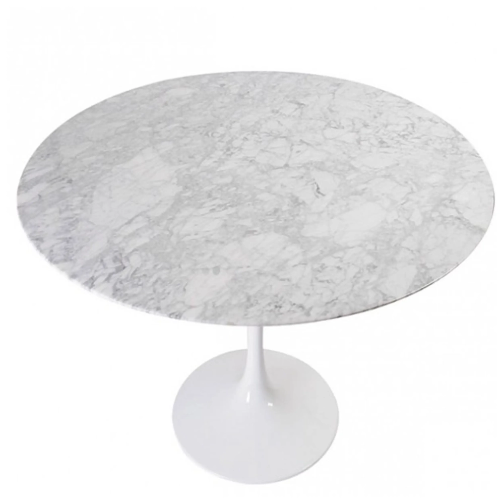 Tavolo Dining Tulip 120cm in Marmo di Carrara