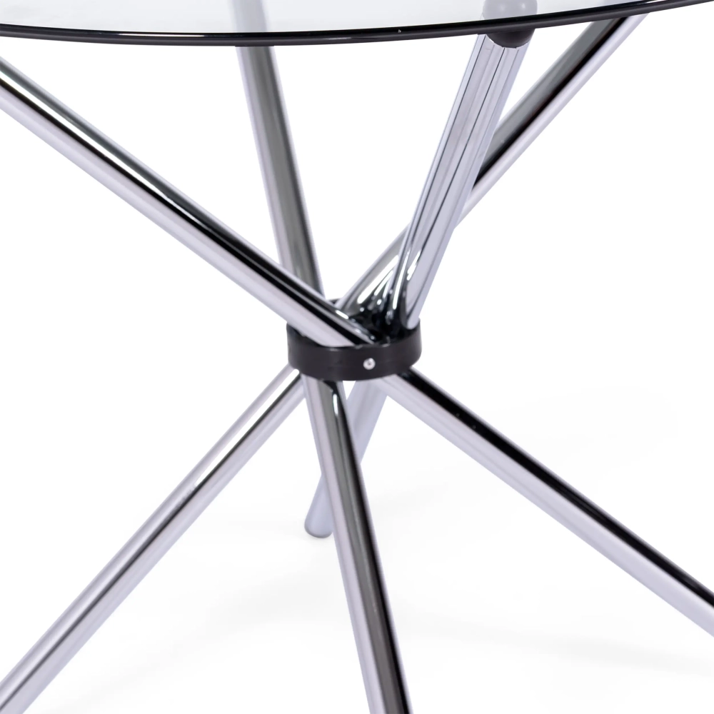 Tavolo rotondo in vetro 80 cm | Design moderno per cucina e sala da pranzo