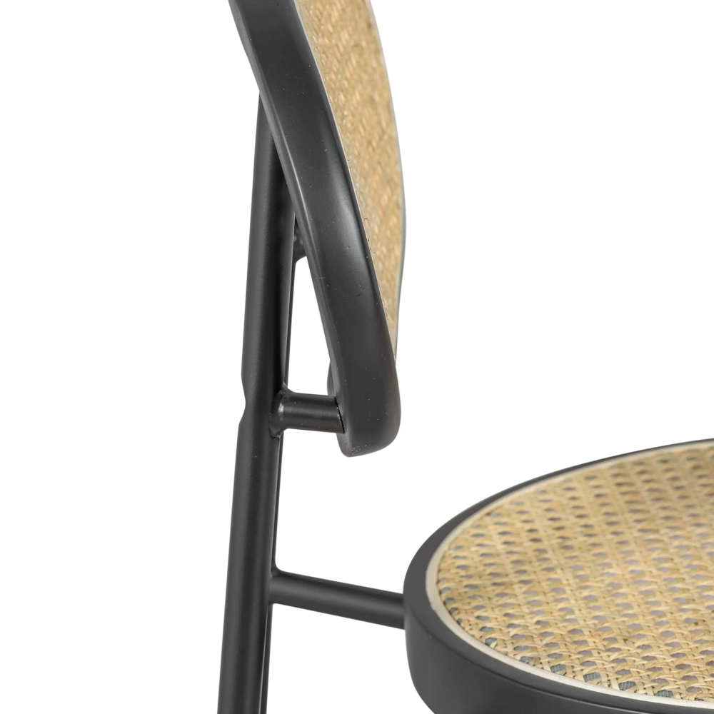 Sgabello Bar Preston Vintage in rattan naturale 65 cm - Mobilie Design