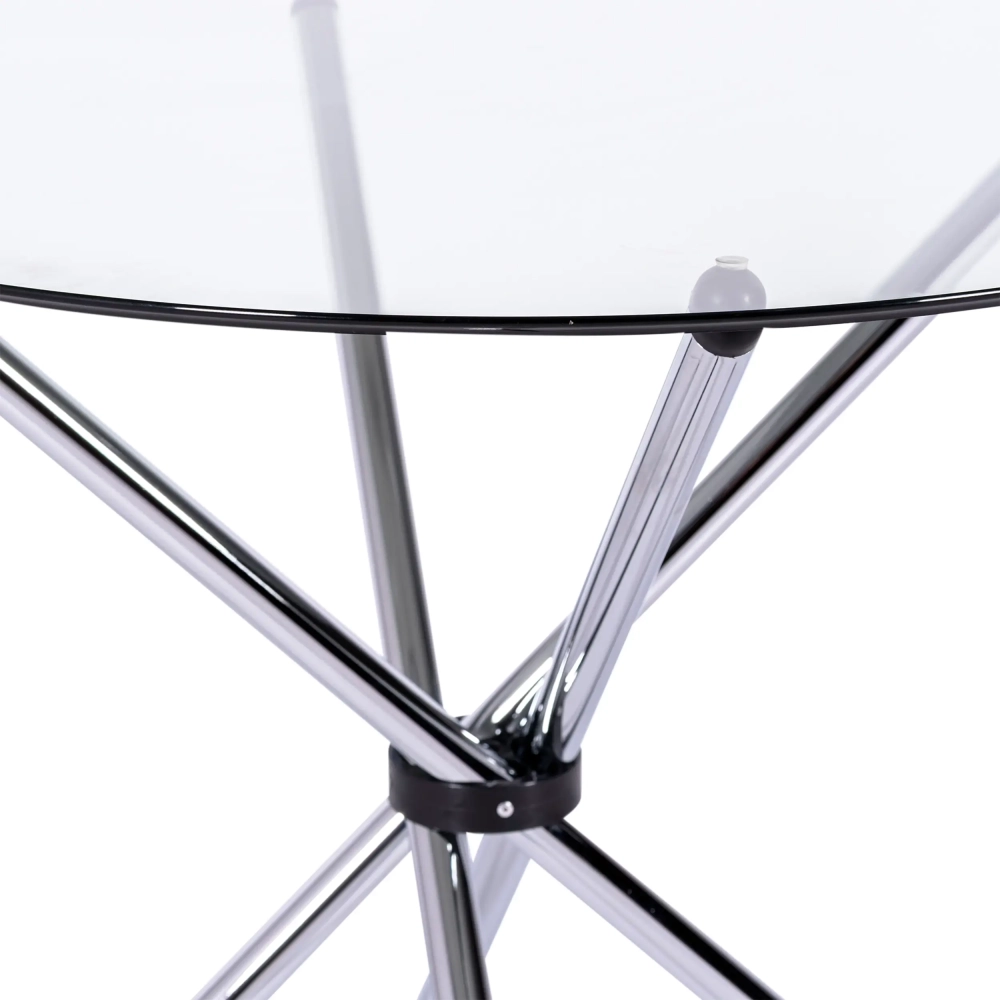 Tavolo rotondo in vetro 80 cm | Design moderno per cucina e sala da pranzo