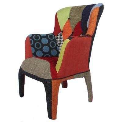 furmod Fauteuil Capitone Patchwork