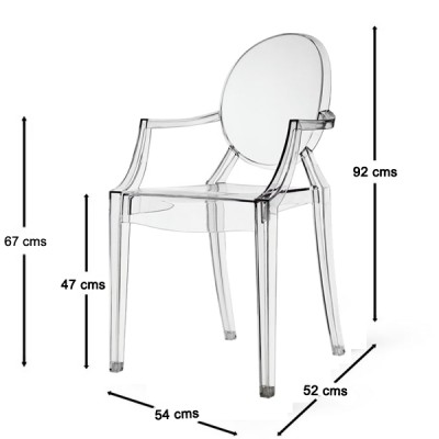 Louix Transparenter Esszimmerstuhl