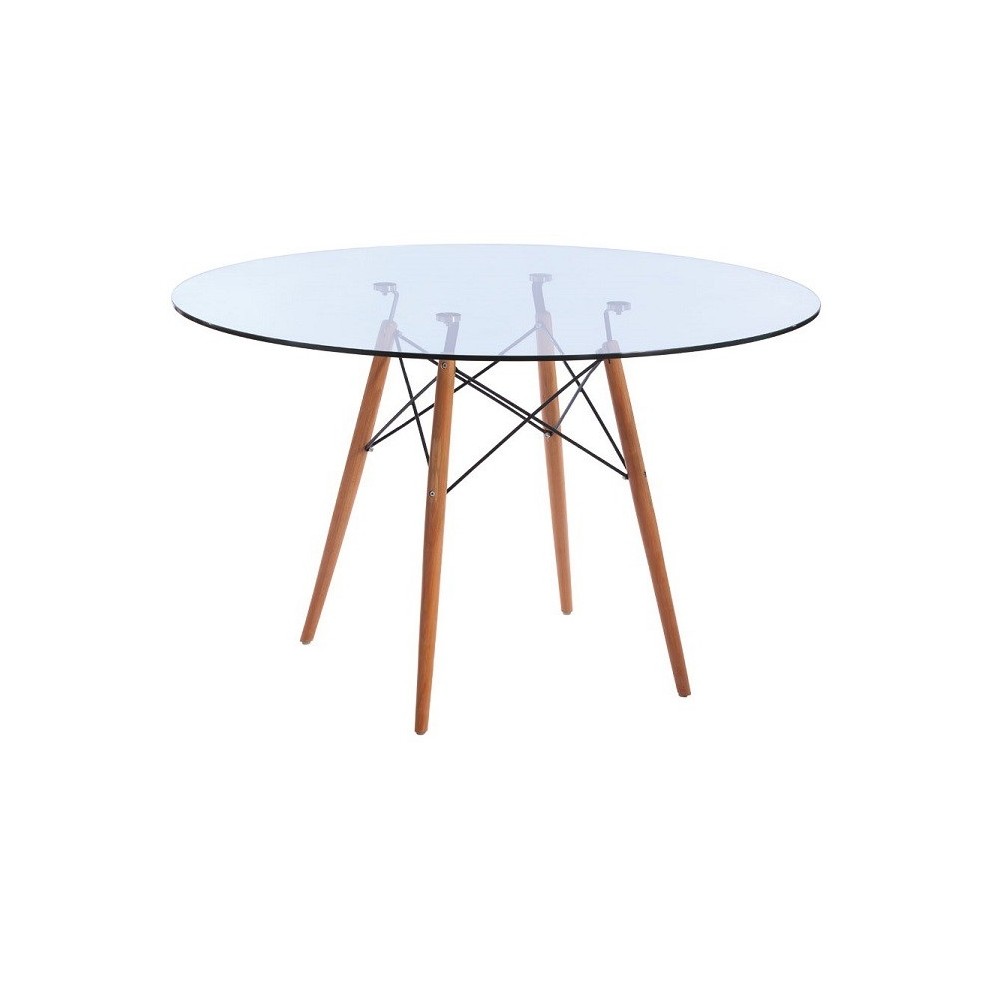 Mesa furmod Eames Glass Style (120 cm)