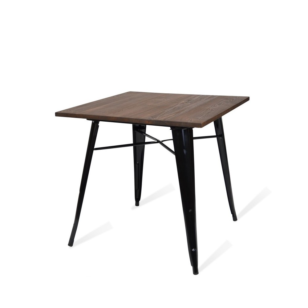 Industriellt bord Bistro Dark Legs Black