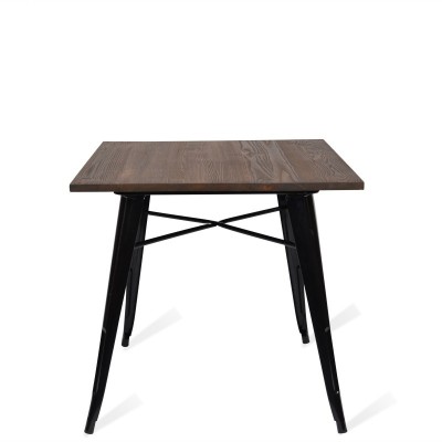 Industrial table Bistro Dark Legs Black