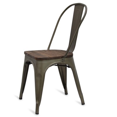 Industrial chair Bistro Wood Antique