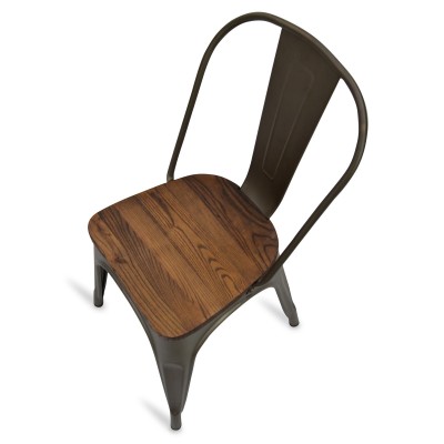 Industrial chair Bistro Wood Antique