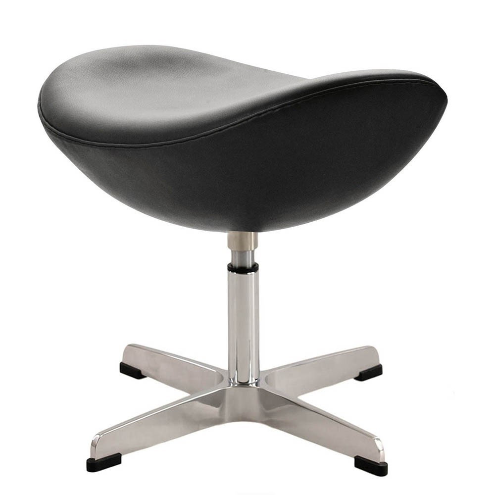 Ottoman des Egg stuhl aus Leder von Designer Arne Jacobsen