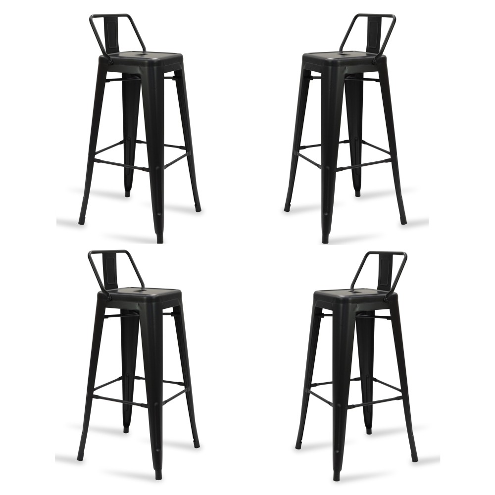 Lot de 4 Tabourets Bistro LB Matte