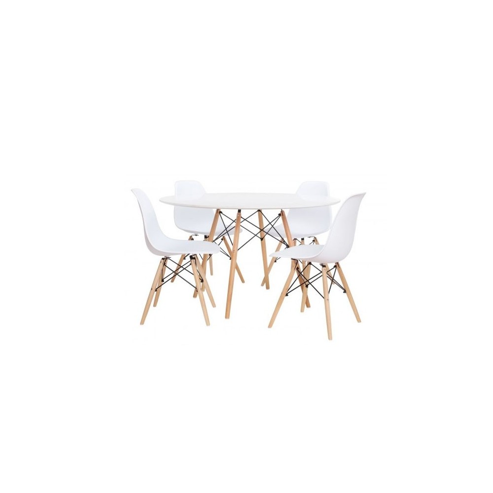 Lot de 4 Chaises James et 1 Table james 120 cm