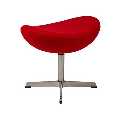 Réplique ottomane de la chaise Egg en cachemire du designer Arne Jacobsen