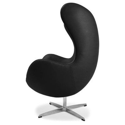 Réplique de chaise Egg en cuir par le designer Arne Jacobsen