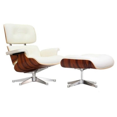 Eames Lounge chair replica with chrome foot by Charles & Ray Eames