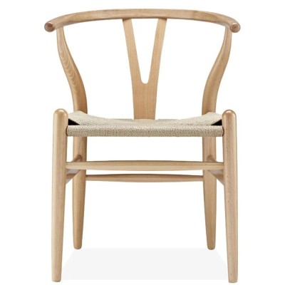 Replica of the high-end Wishbone CH24 Scandinavian chair in beech wood