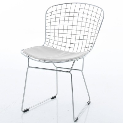 Réplique de chaise Bertoia chromée par Harry Bertoia