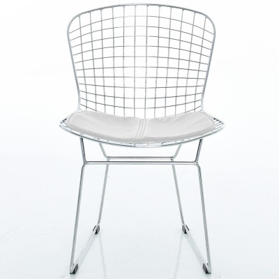 Chrome Bertoia chair replica by Harry Bertoia