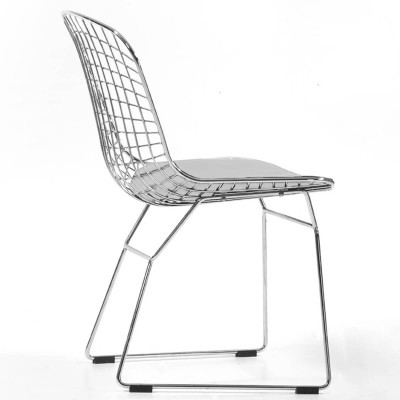 Réplique de chaise Bertoia chromée par Harry Bertoia