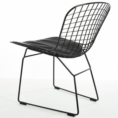 Réplique de la chaise Bertoia en acier noir par Harry Bertoia