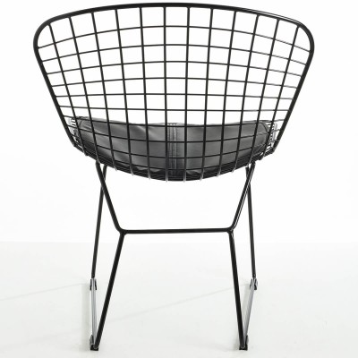 Kopia av Bertoia-stolen i svart stål av Harry Bertoia