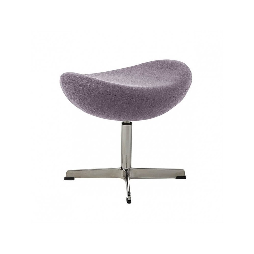 Réplique ottomane de la chaise Egg en cachemire du designer Arne Jacobsen