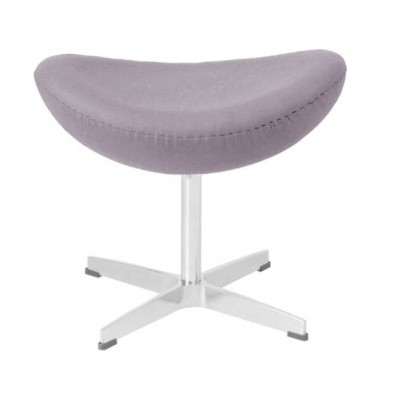 Replica ottomana della sedia Egg in cashmere del designer Arne Jacobsen