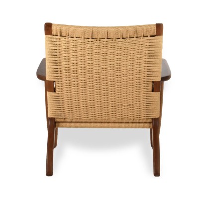 Réplique du fauteuil Nordic Lounge CH25 en bois de noyer