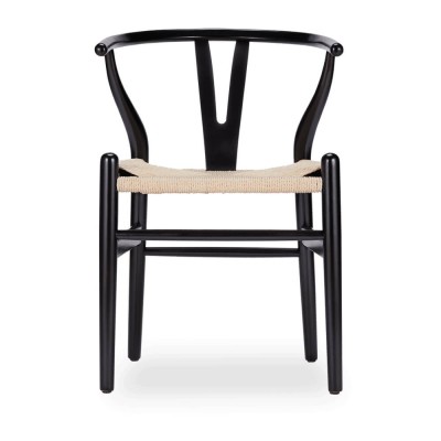 Réplique de la chaise Wishbone en bois coloré par Hans J.Wegner